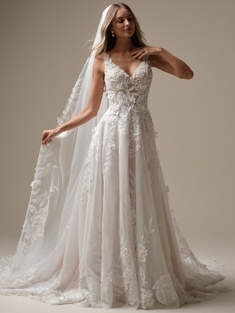 Maggie Sottero MAGNOLIA (25MK299A01 - Unlined bodice, Sparkle tulle) #3 All Ivory (gown with Ivory Illusion) thumbnail